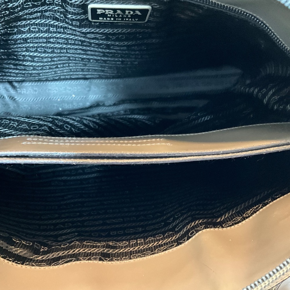 Prada gray leather tote with zipper closure.   62-H3Ab - Picture 9 of 10